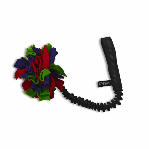 Mordedor de Adiestramiento de Tiras de Tela Polar con Asa Elástica